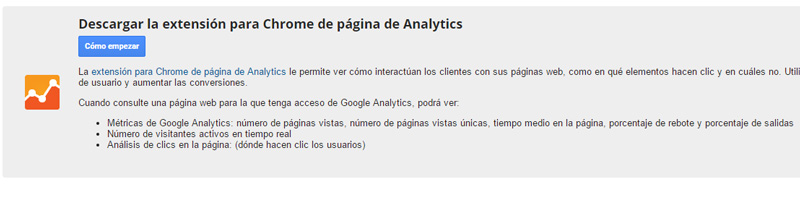 page analytics instalar
