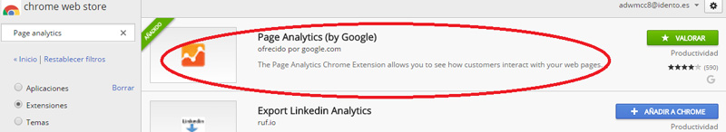 page analytics extension