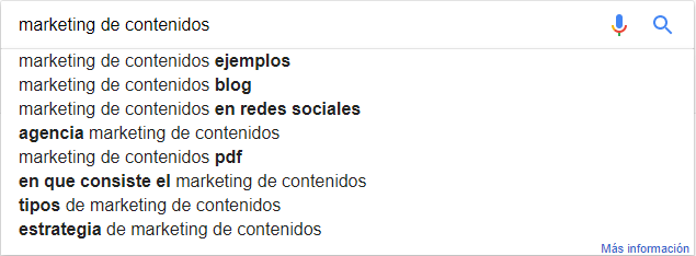 buscar palabras clave