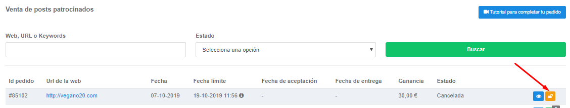 Reapertura post patrocinado