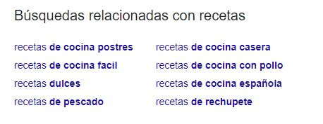 búsqueda relacionada recetas