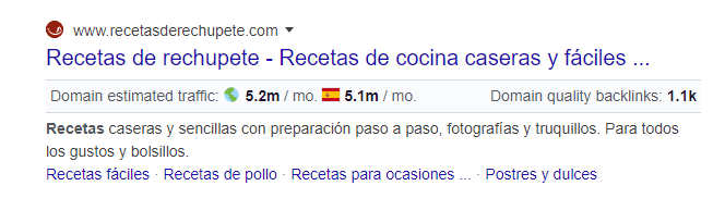 búsquedas páginas de nicho recetas de rechupete