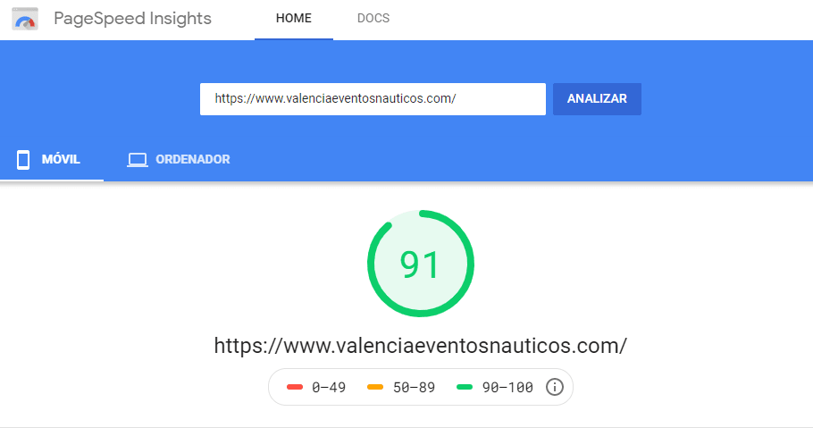 page speed